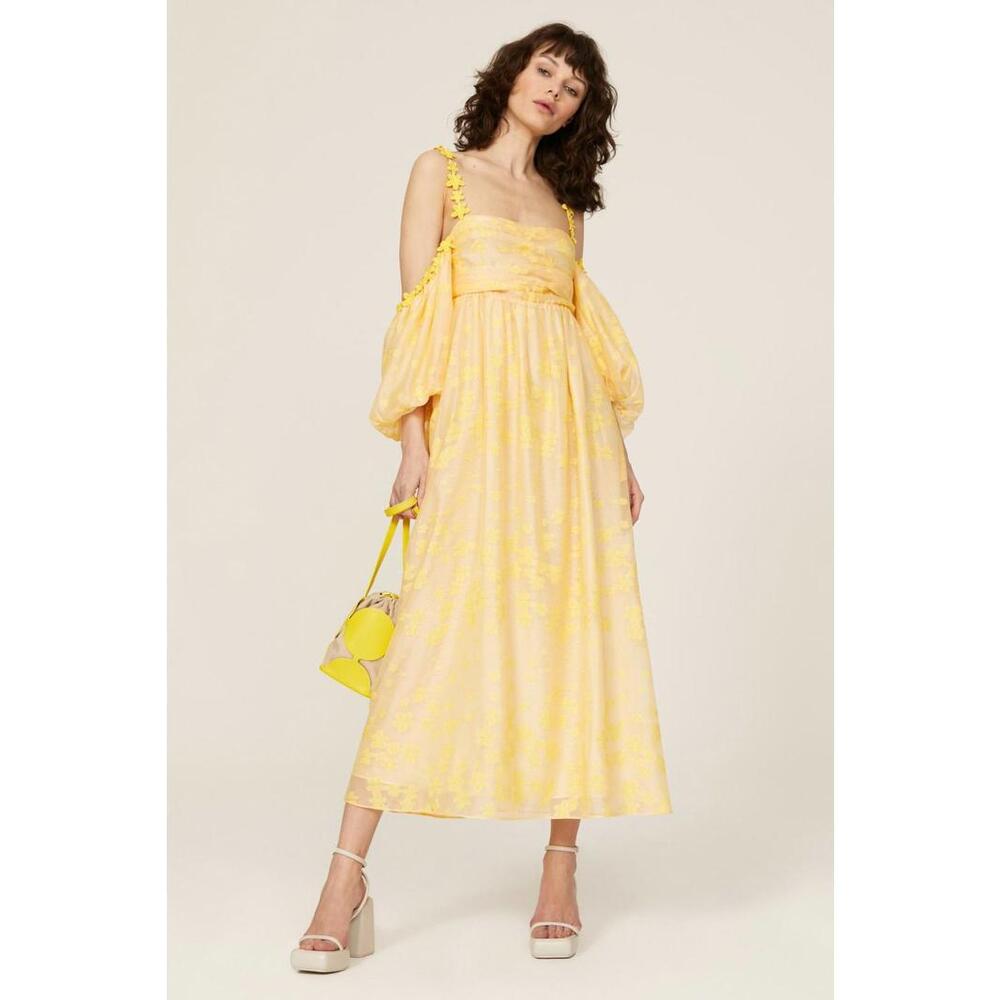Hofmann Copenhagen Yellow Irina Dress Size 34 with fabric pull